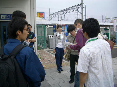 A・Bグループは梅郷駅に集合